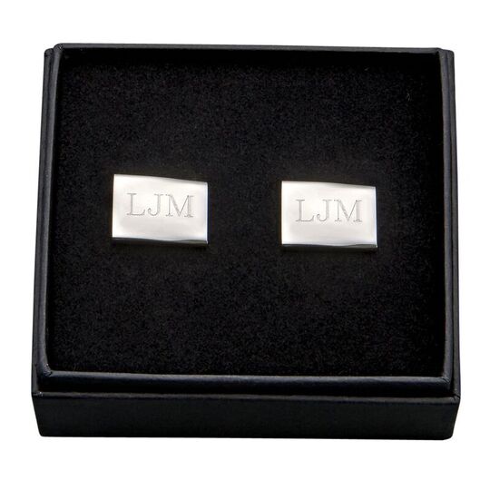 Palladium Rectangular Cuff Links